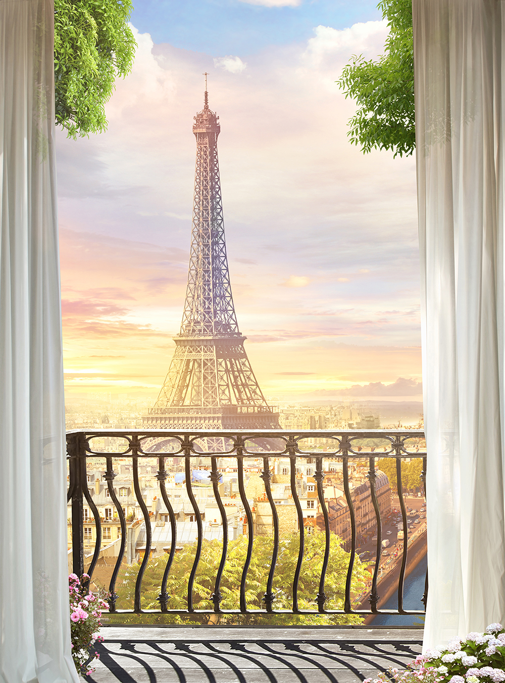 Фотообои Парижское утро Н-014 (2,0х2,7 м), Дивино Декор 1