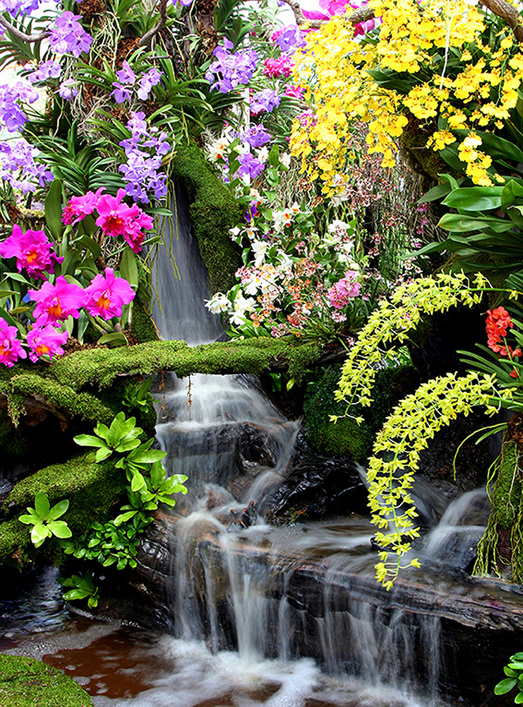 Фотообои Водопад в цветах D-084 (2,0х2,7 м), Дивино Декор 1