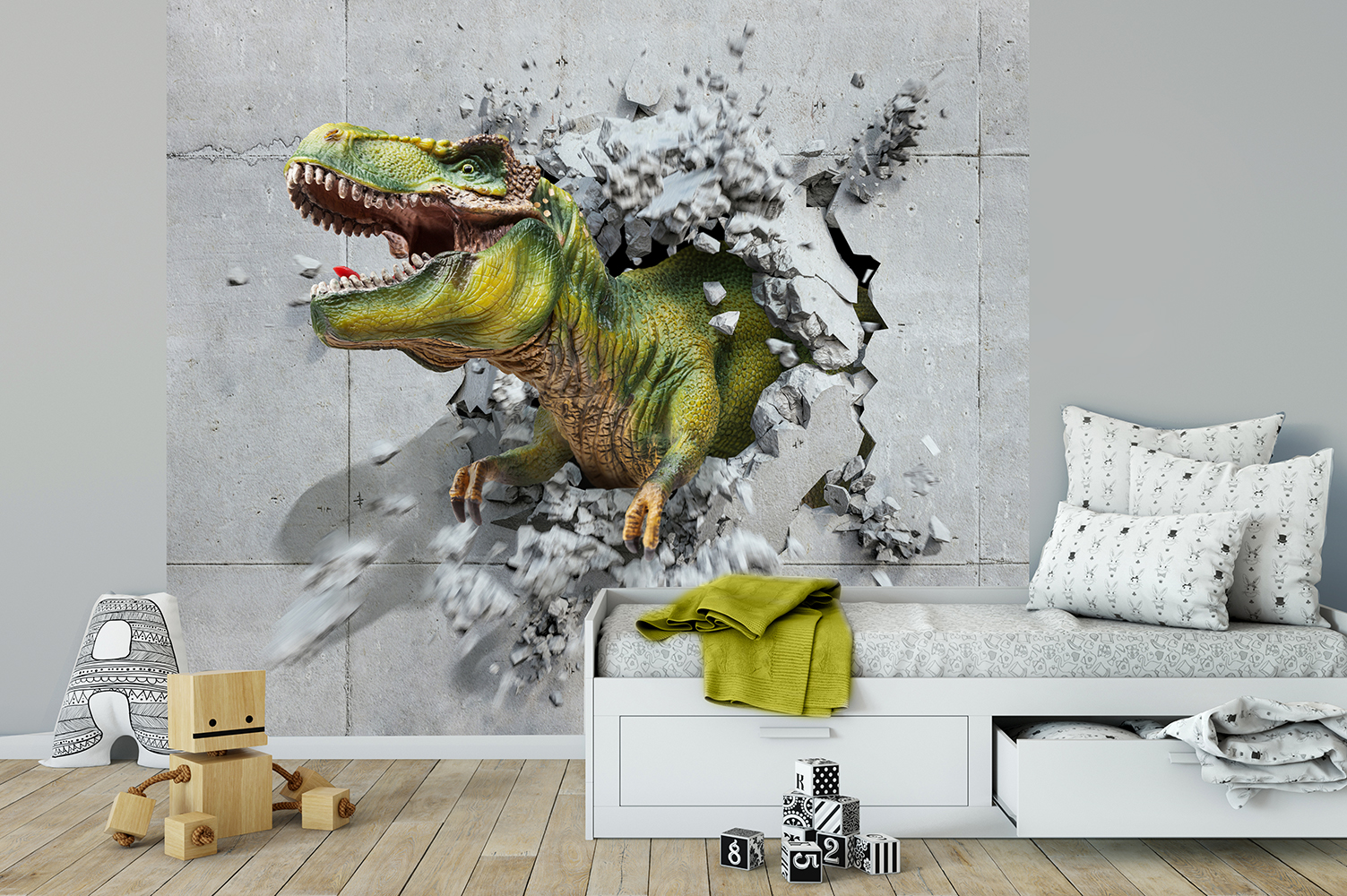 Фотообои Динозавр объемный Н-048 (3,0х2,7 м), Дивино Декор 2