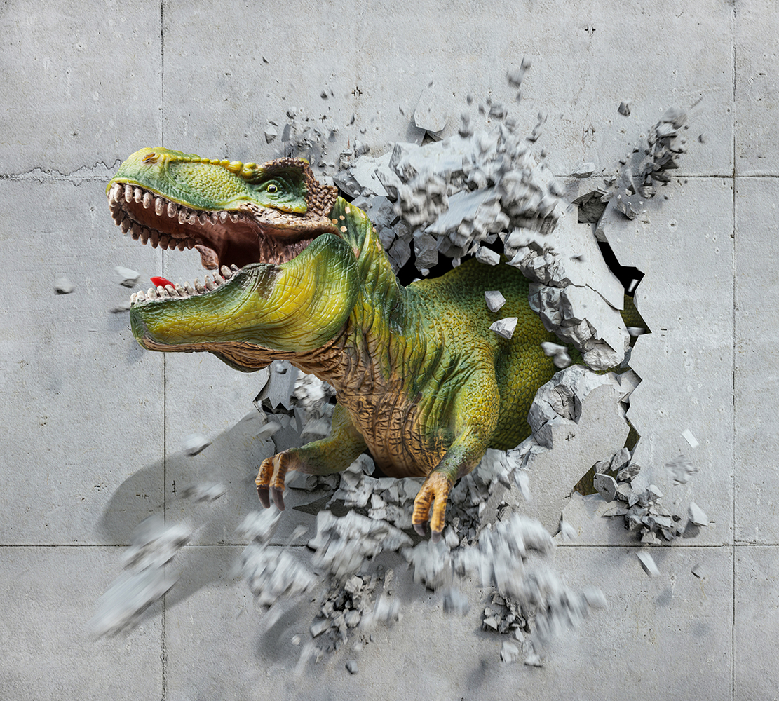 Фотообои Динозавр объемный Н-048 (3,0х2,7 м), Дивино Декор 1