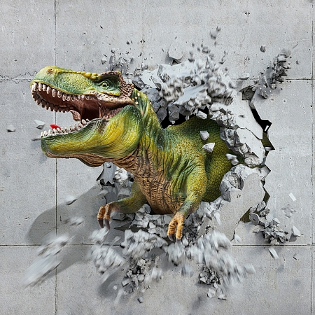 Фотообои Динозавр объемный Н-048 (3,0х2,7 м), Дивино Декор 1