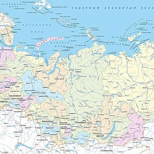 Российской Федерации Регионы и крупные города L-087 (2,0х1.0 м)